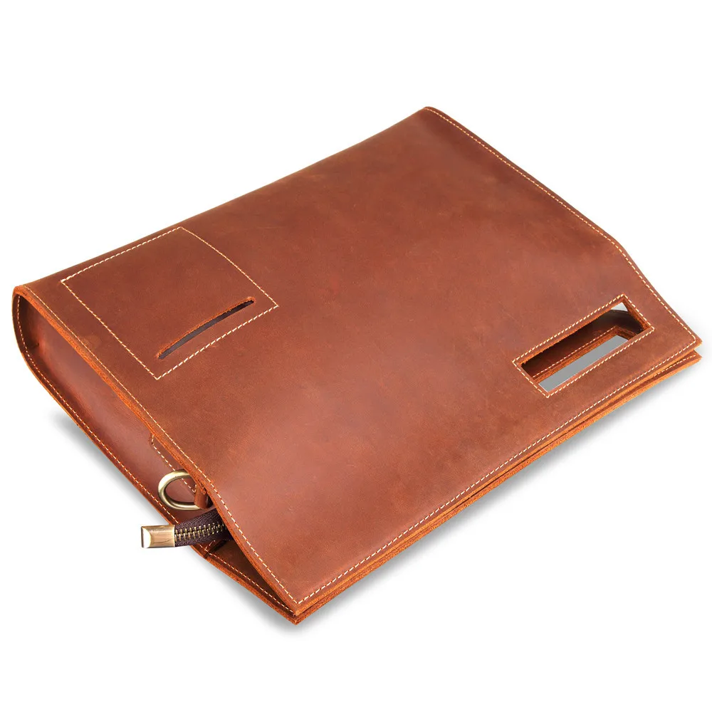 business briefcases bag men for lawyer vintage crazy horse leather laptop bag a4 officedocument bag mens handbag crossbody free global shipping