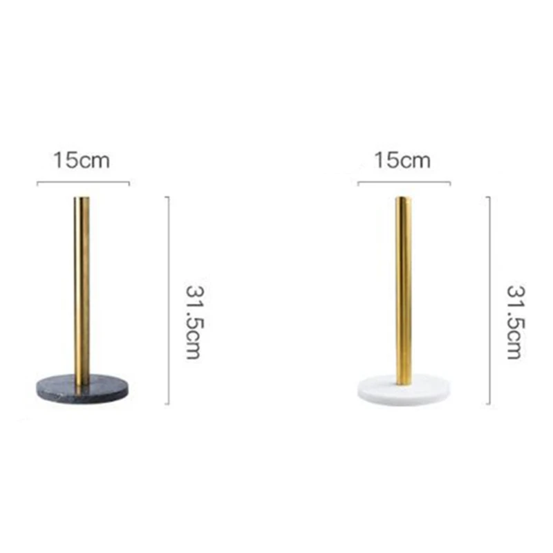 

Countertop Creative Roll Holder Kitchen Napkin Holder Nordic Marble Gold-plated Paper Holder Toilet Paper Organizer Storage Rack