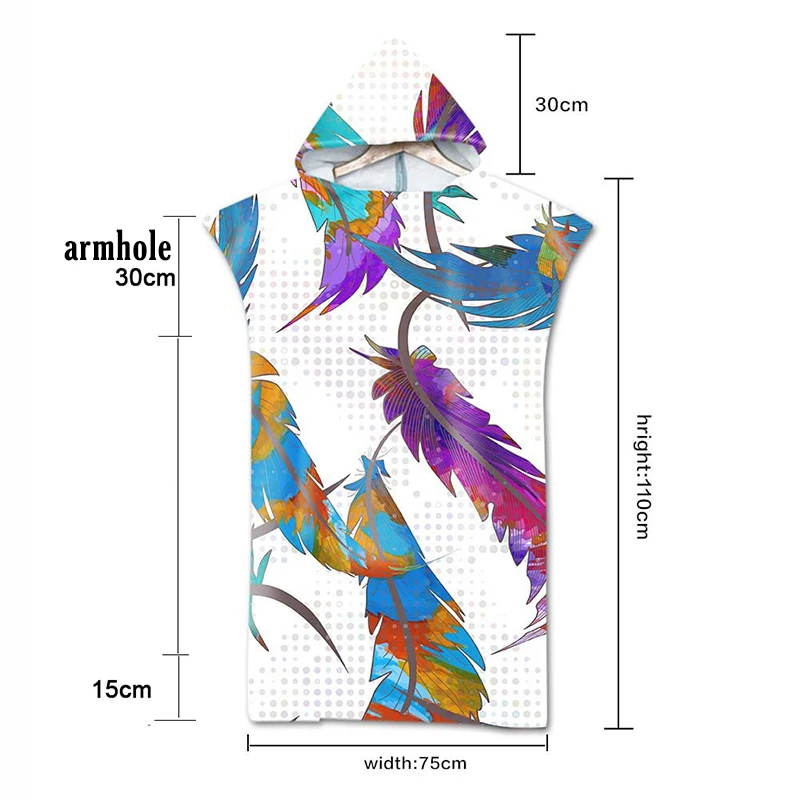 

Sun Lounger Bath Beach Towel with Hood Microfiber Hooded Robe Towel Poncho for Swimming Beach Surf Woman Bathrobe Beachwear