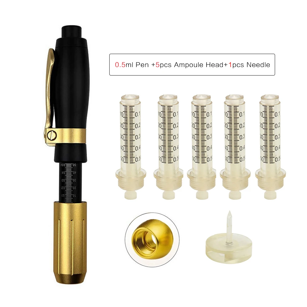 0.5ml Pen 0,3/0,5 мл гиалурон ручка с Freebie аксессуары мезотерапия для удаления морщин увеличитель губ косметологический инструмент для омоложения лица - Цвет: 0.5ml Pen