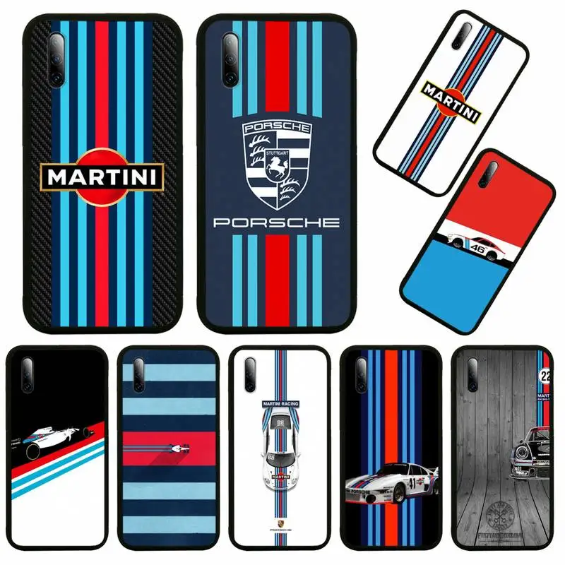 

Martini Racing Phone Case For Huawei P9 P10 P20 P30 P40 Novi Lite Pro Smart Cover
