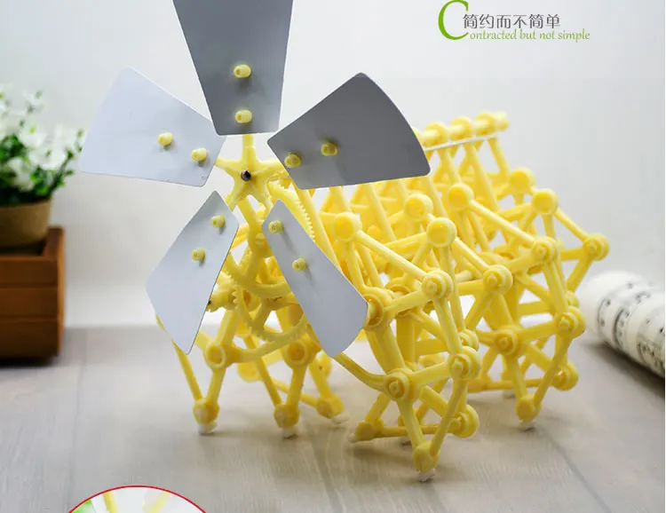 Новые творческие головоломки ходьба 3D DIY сборка strandbeest мощная модель ветросиловой комплекты ходунков робот игрушки Дети Мальчики Подарки