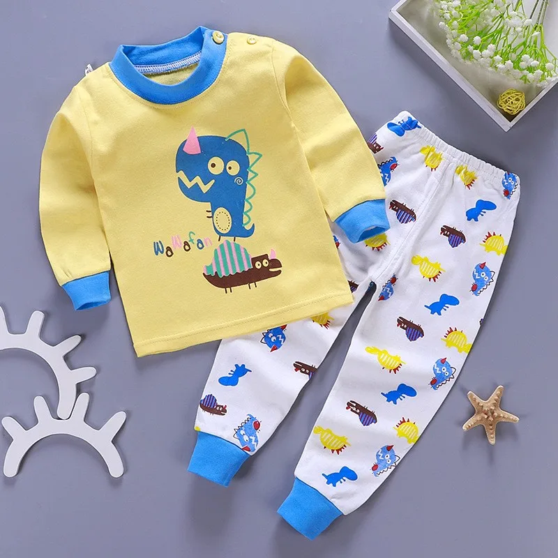 

2020 Autumn Baby's Girl Sets Cotton Infant Long Sleeve Underwears Kids Outfits Toddler Pajamas Clothing Sets Baby Boy Clothes