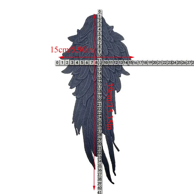 

2PCS Water soluble White Feather Wings Fabric Embroidery Gown Appliques Collar Sew On Patches For Wedding Decoration Dress DIY