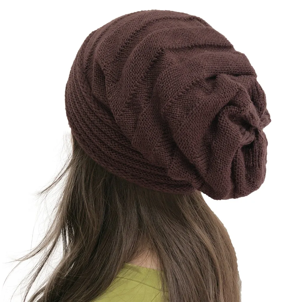 Модные зимние шапочки 2020 женские уличные одноцветные вязанные крючком шапки