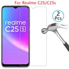 Защитный чехол для realme c25, c25s, закаленное стекло, 360