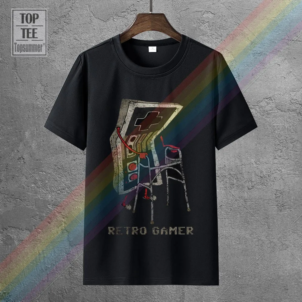 

Gildan Retro Gamer Men'S T Shirts Gaming Admin Pc Funny T Shirt 3D Print T-Shirt Men Cotton Grandfather Opa Geek Nerd Freak