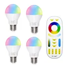 Mi светильник Светодиодная лампа E27 6 Вт RGB + CCT Mi светильник Светодиодная лампа AC 85-265 в 2,4 ГГц RF Wi-Fi Смарт-лампа с дистанционным управлением ночное освещение
