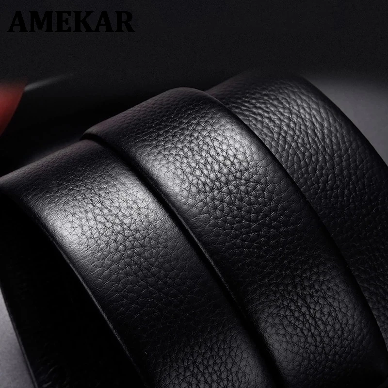 

2021 Models Brand Fashion Automatic Buckle Top Layer Leather Belt Pure Men 's Business Pants H-Shaped Buckle Belt 4cm