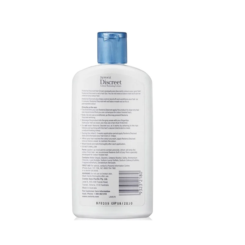 Restoria Discreet Colour Restoring Cream/ Lotion, Hair Care 250ml Grey Hair Treatment Reduce Grey Hair - Suitable for Men &Women image 6