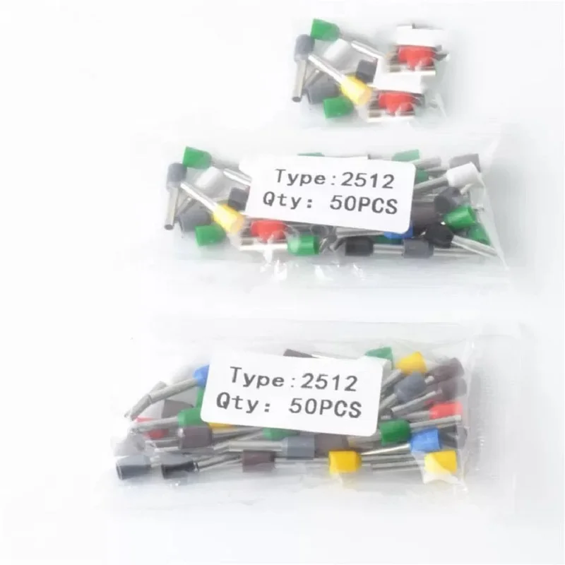 E2508 E2512 Изолированные Наконечники клеммный блок шнур конец провода разъем