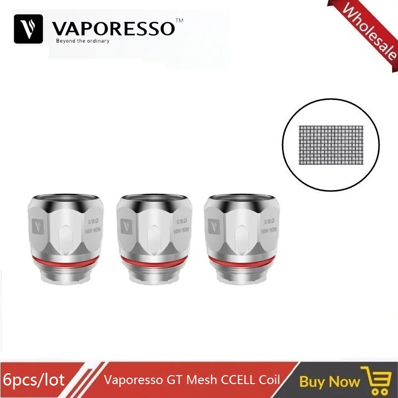 6 шт./лот Vaporesso GT CCELL2 0.3ohm GT Mesh 0.18ohm для Vaporesso SKRR-S Vape Tank Polar Lux Cascade One Plus Vaporizer GT Coil