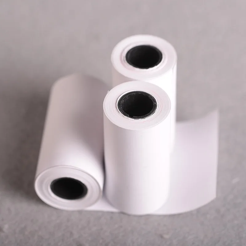 Печать наклеек бумага синяя на белом сразу термальная самоклеющаяся 57x30 мм для