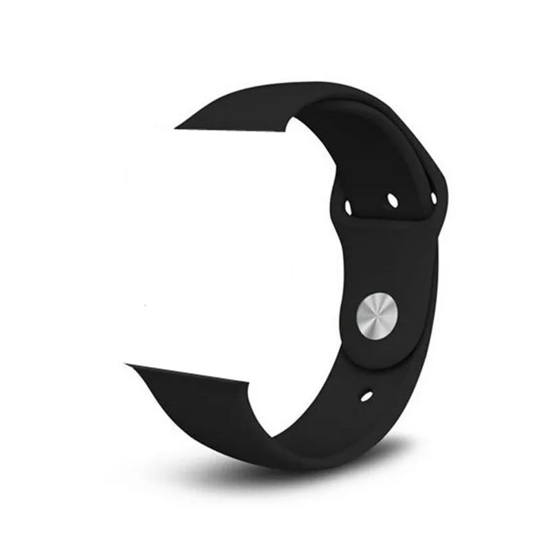 black single hole Аксессуары для часов W54 IWO 8 умные часы Красочные 42 мм силиконовый стальной ремешок W54 IWO8 женские умные часы ремешки - Цвет: black single hole