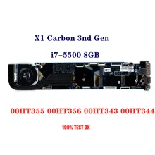 for Lenovo Thinkpad X1 Carbon Laptop Motherboard LMQ-2 13268-1 448.01430.0011 SR23W I7-5500U 5th generation  00HT355