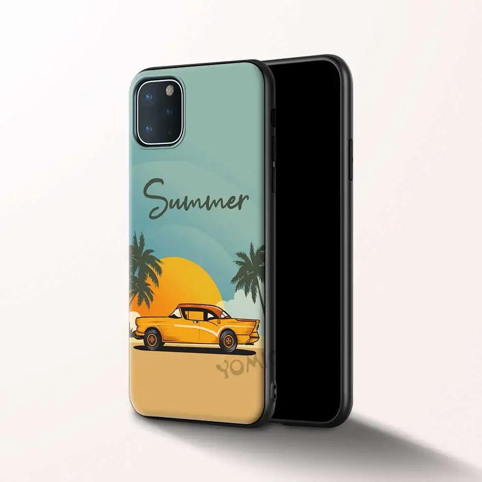 

Classic Vintage Old Retro Car Soft Black Cover For iPhone 12 Mini 11 Pro Max XR XS X 7 8 Plus SE 2020 Cases 12Pro Silicone Shell