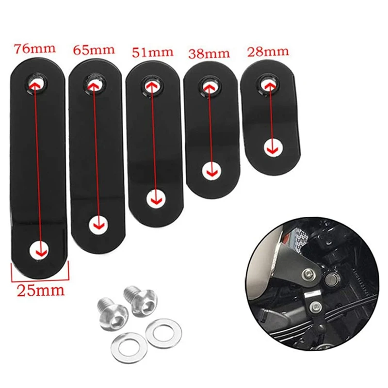 

Fuel Tank Lift Risers Kit Metal Steel for Sportster XL883/1200/48/72 - Black
