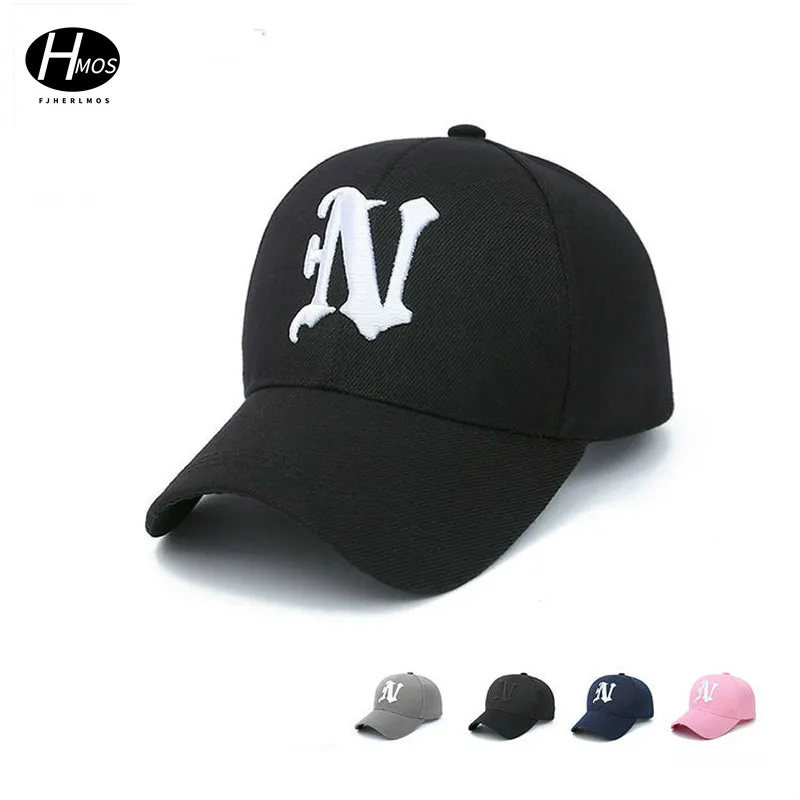 Весенне-осенняя Корейская бейсбольная кепка с вышитыми буквами для мужчин и