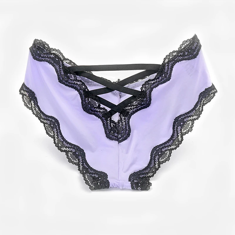 Сексуальные кружевные бандажные уличные трусики открытые шелковые трусики сексуальные женские кружевные нижнее белье мягкое комфортное белье Модные женские трусы - Цвет: 7