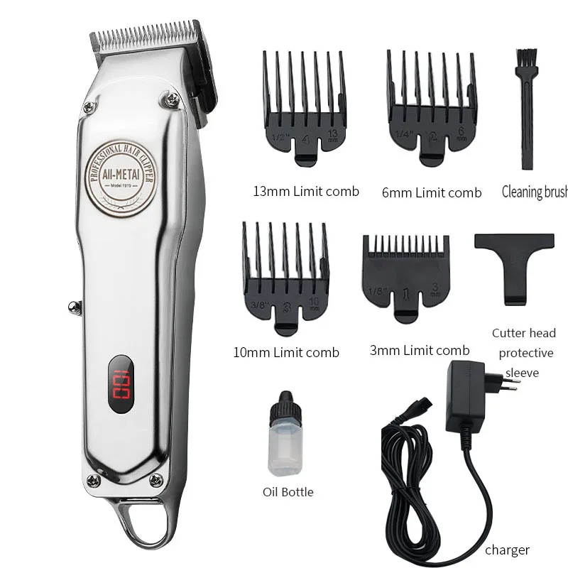 Профессиональный триммер для волос аккумуляторная машинка стрижки беспроводная