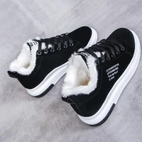 womens shoes winter women boots warm fur plush lady casual shoes lace up fashion sneakers zapatillas mujer platform snow boots