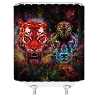colorful animal tiger shower curtains high quality waterproof shower curtain bathroom polyester fabric home decor bath curtain