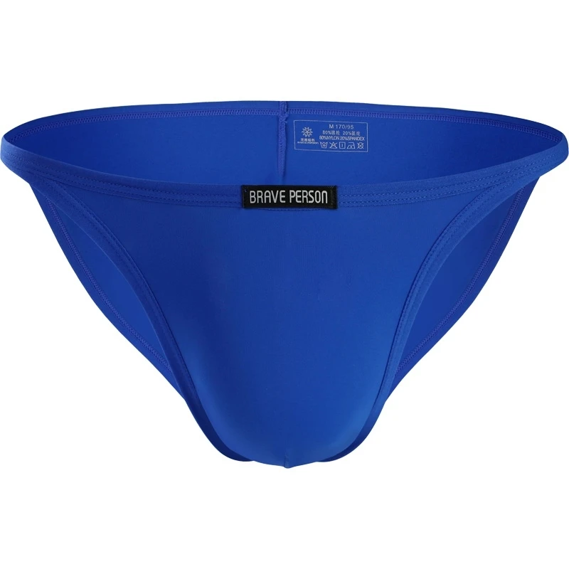 

Brave Person Cool Ice Silky Sports Low Waist Sexy Pure Color Bikini Bag Youth Men's Triangle Underwear
