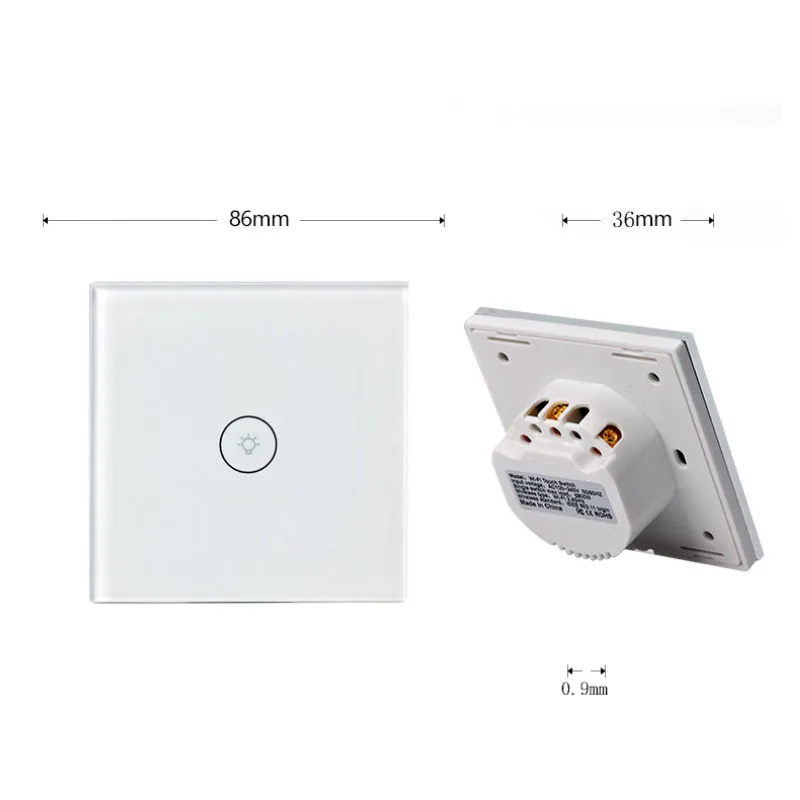 

Zigbee Touch Switch Smart Light Switch 1/2/3Gang NO/With Neutral Wired Touch Switch 10A US/EU Wall Panel For Alexa Google