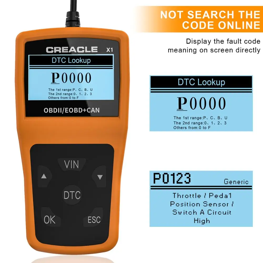 X1 Считывание/очистка автомобиля диагностический автоматический инструмент