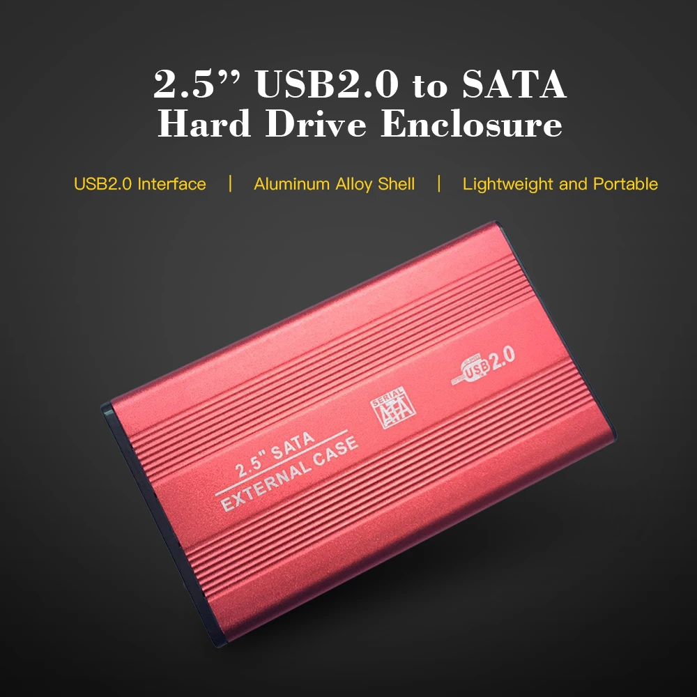 Plug And Play прочный 2 5 ''SATA Корпус SSD HDD USB2.0 к SATA чехол для жесткого диска
