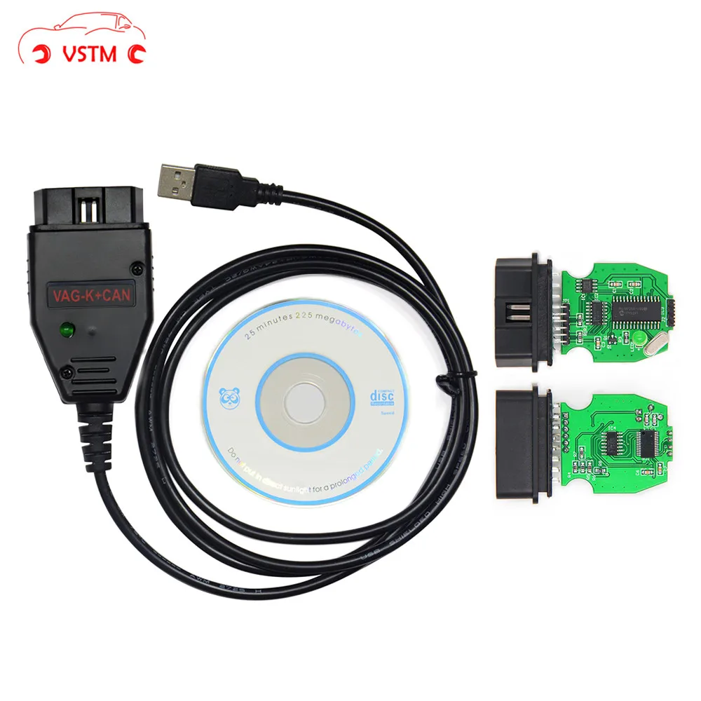 VSTM VAG K+ CAN Commander 1,4 с FTDI FT232RL PIC18F258 чип OBD2 Диагностический интерфейс Com Кабель