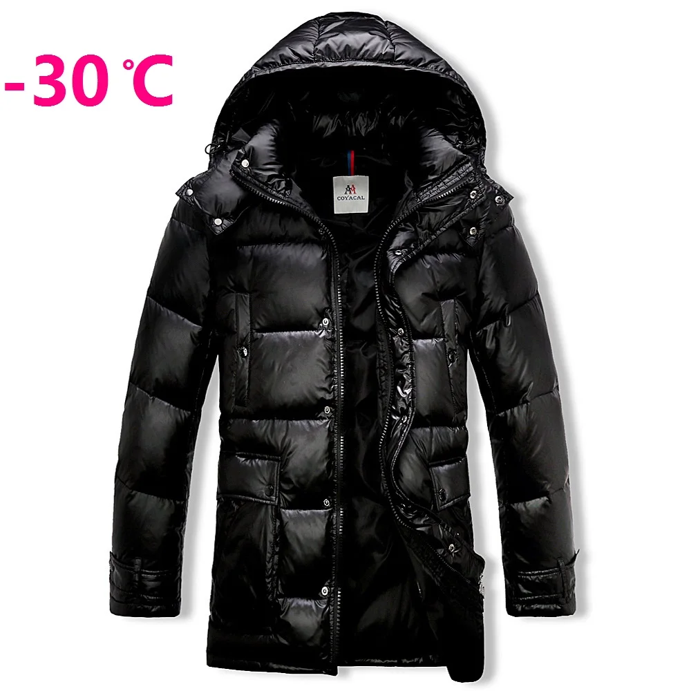 Мужской пуховик с капюшоном черный для мальчиков Размеры M L XL XXL зима 2019|Мужские