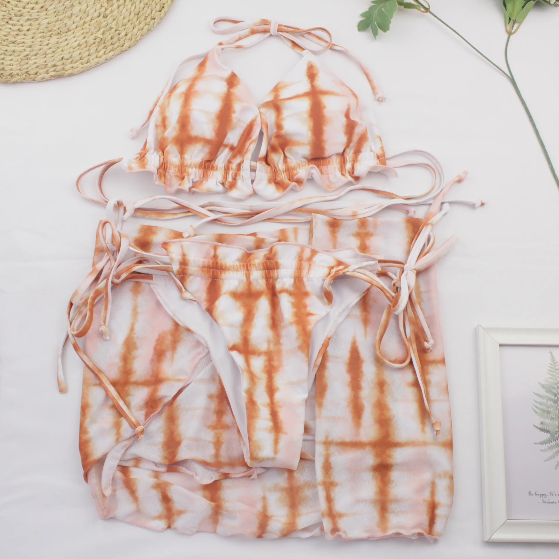 

Women's Swimwear 2021 female Leopard Print Bikini Set Sexy Lace-up Swimsuit 3 Pieces Girls' swimsuit Women Bikinis 2021 Woman