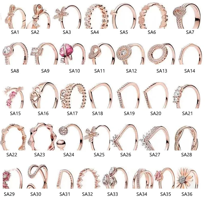 

Hot Sale 100% 925 Sterling Silver Styles Stackable Ring Party Finger Wedding Rings For Women Original Fashion Jewelry Gift