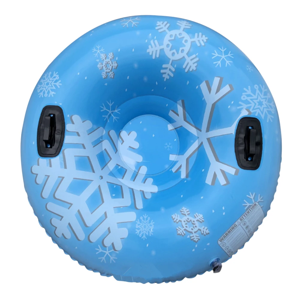 

120cm Snow Sled Tire Tube w/ Handle Wear-Resistant PVC Winter Snow Tube Snow Sled Handles Sledge Circle
