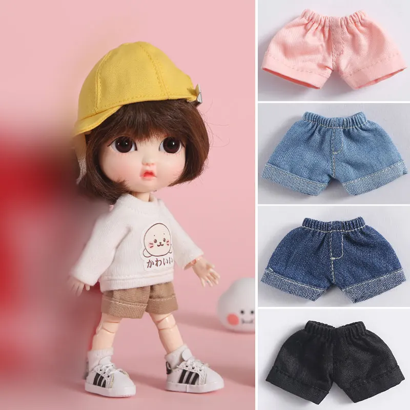 Ob11 одежда для малышей 1/12 bjd Одежда кукол красивые джинсы с рисунком свинки шорты