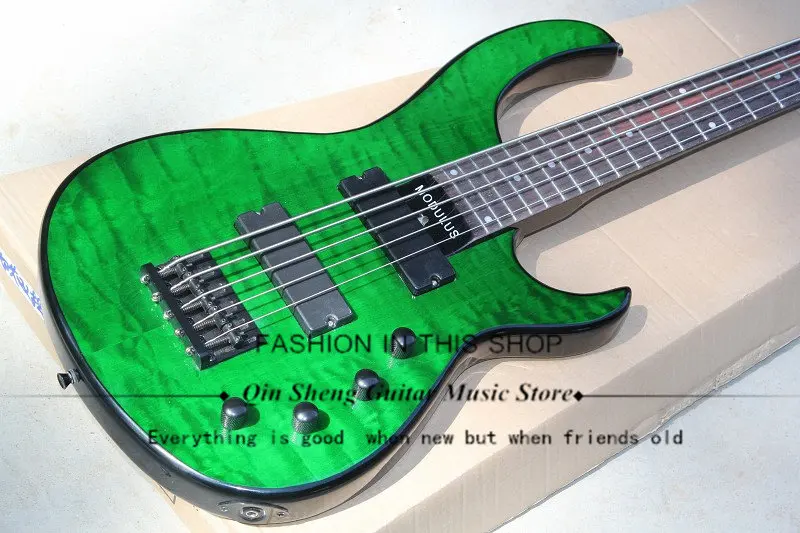 Изготовленная на заказ 5 струнная электрическая бас-гитара с корпусом из липы 24