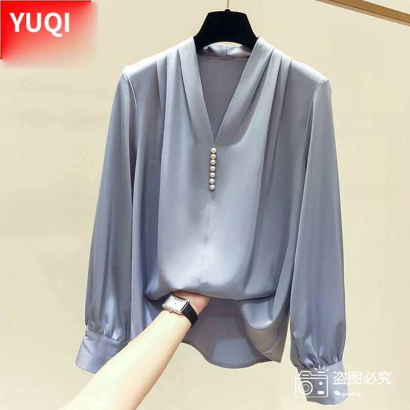 

New 2021 Spring and Autumn Long Sleeve Women's Clothing Fashion Chiffon Women Blouse Shirt Loose Woemn's Tops blusas feminina