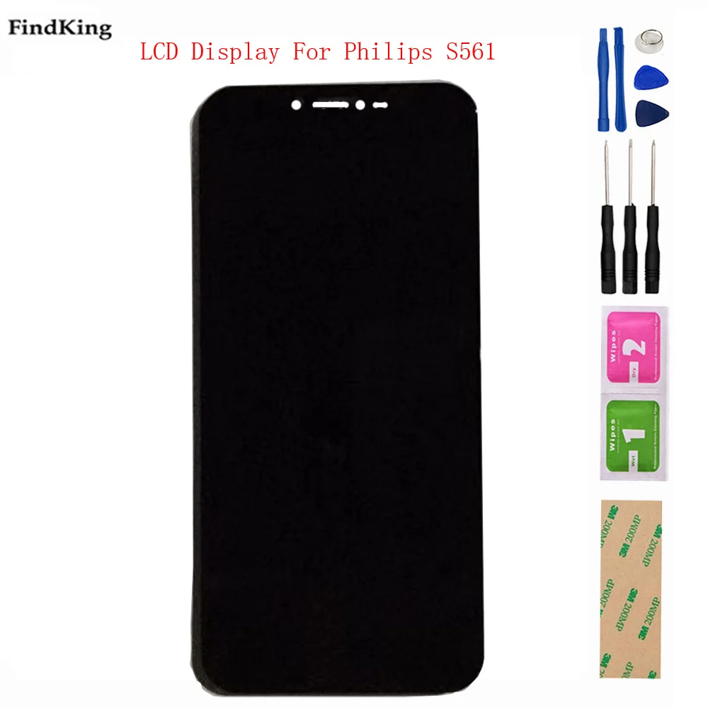ЖК-дисплей 5 45 дюйма для Philips S561 S 561 с сенсорным экраном дигитайзер панель в сборе