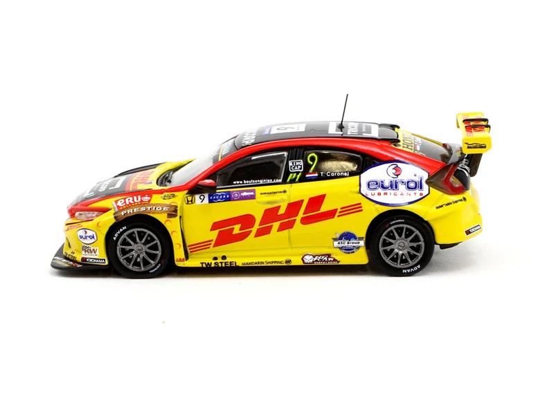 Tarmac работает 1: 64 Honda Civic Тип R TCR WTCR MACAO литой модельный автомобиль