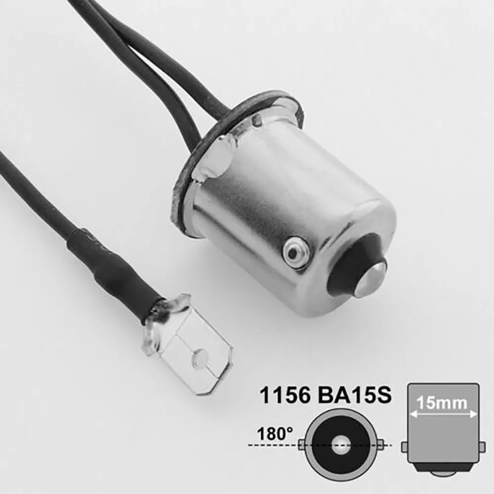 

Aluminum Glass Cover 2x 1156 BA15S LED Canbus P21W DRL White Amber Car Turn Signal Light Reverse Lamp