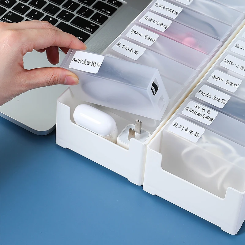 desktop data line separate storage box small storage box mobile phone charger power cable headphone cable travel organizer case free global shipping