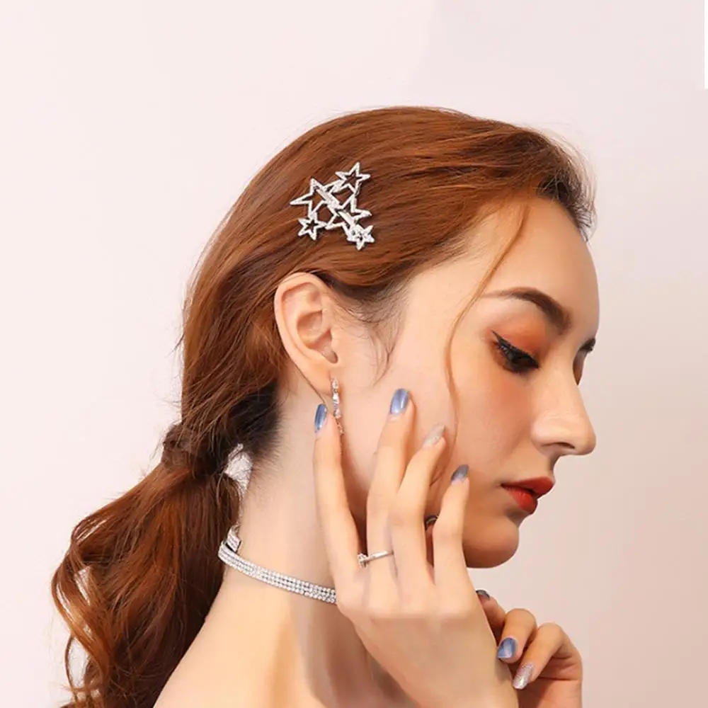 Женские Ins Морская звезда пентаграмма заколка для волос челка на заколках