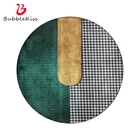 Круглый ковер Bubble Kiss в скандинавском стиле, Удобный домашний ковер на заказ, геометрический декоративный коврик для гостиной, напольные коврики для зеленого журнального столика