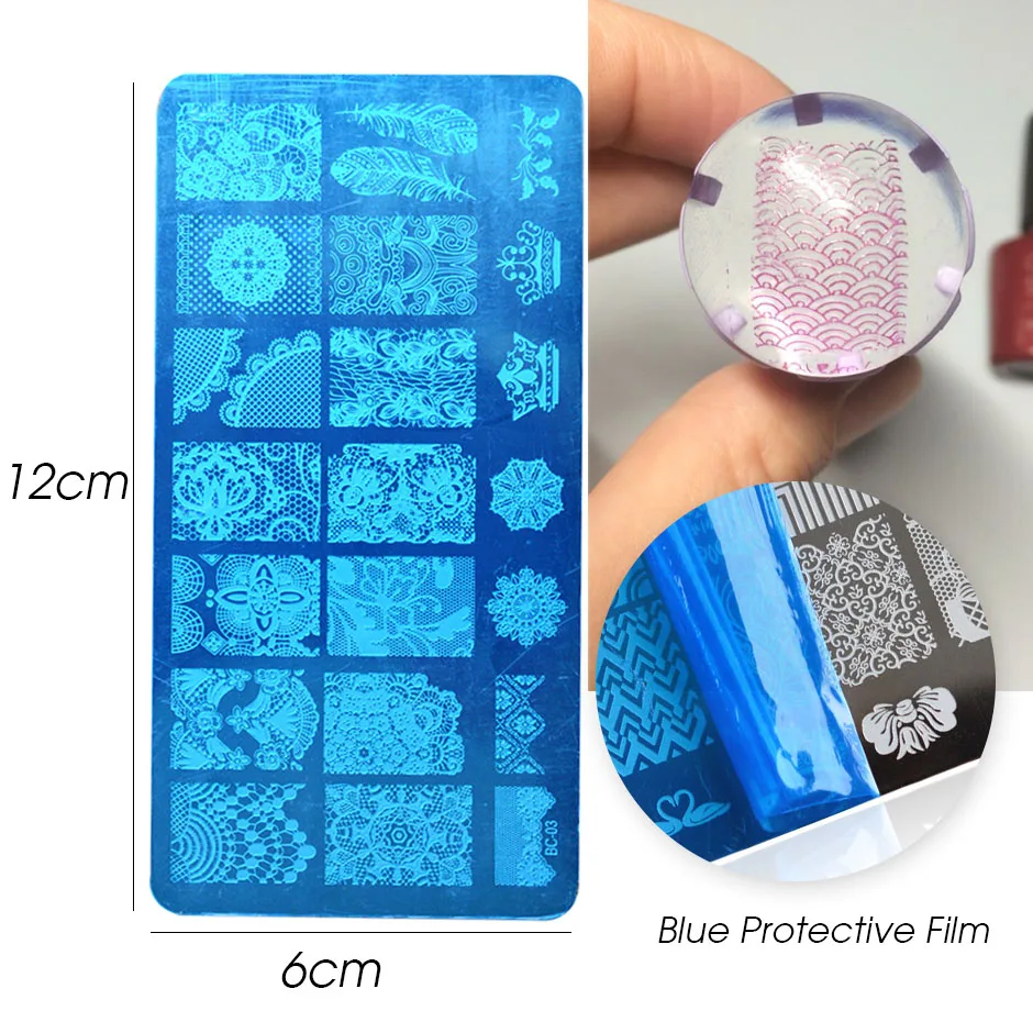 Пластины для стемпинга из нержавеющей стали 10 шт. трафареты ногтей с изящной