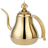 1 8l1 2l stainless steel teapot golden silver pot with filter palace tea kettle long mouth water kettle