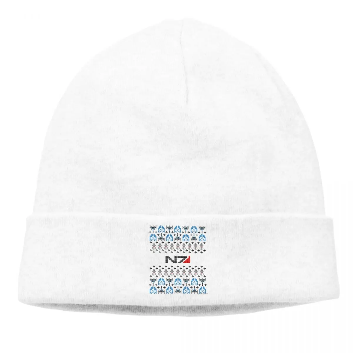 

Шапка-бини зимняя вязаная с эффектом массы