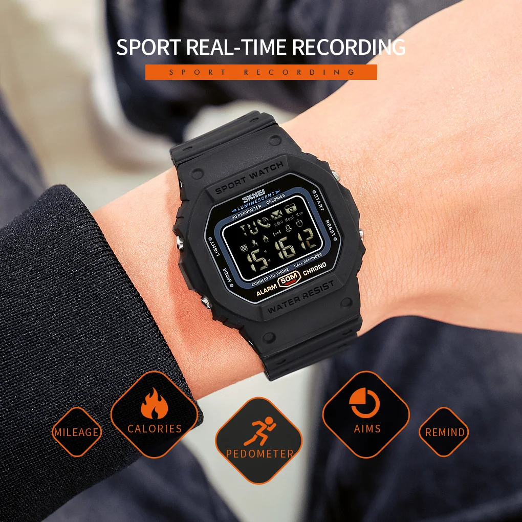 

SKMEI Smart Watch Men Watches Bluetooth Men Smartwatch Electronics Call Message Remind Calorie Fitness Tracker reloj inteligente