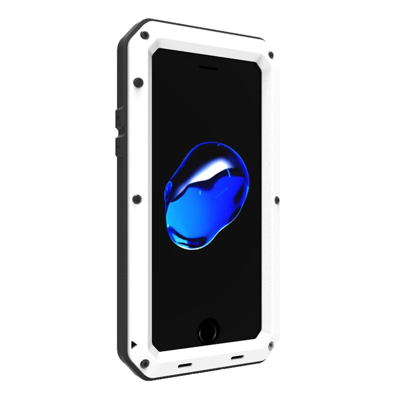 Military Grade Anodized Aluminum Heavy Duty Full Body Dual Layer Rugged TPU and Metal Protective Case for iPhone 7 8 SE | Мобильные