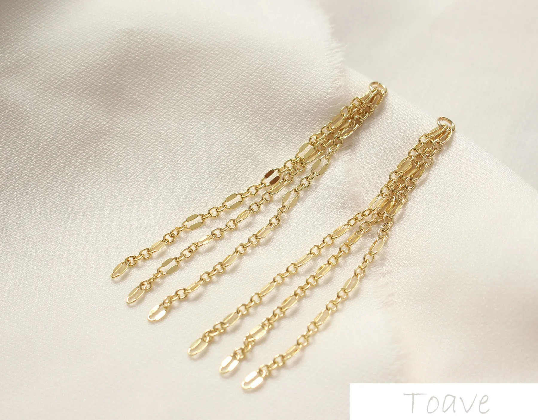 Baxter мигание цепь кисточкой покрытая медью 18K Настоящее золото ухо arteth материал